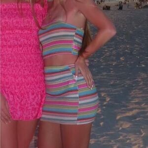 SHEIN TWO PIECE CROCHET SKIRT SET